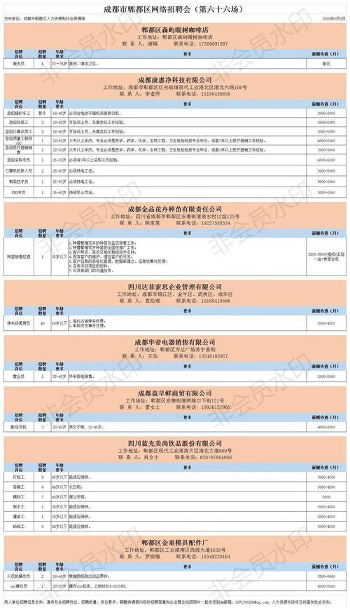 瓜沥今日招聘信息,热门岗位速览