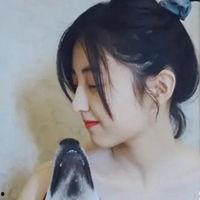 明星网红画画照片大全女,明星网红画作中的时尚女神风采